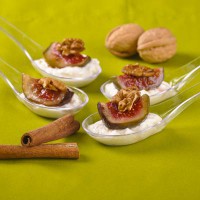 Cuillère douceur à la figue et au chèvre
